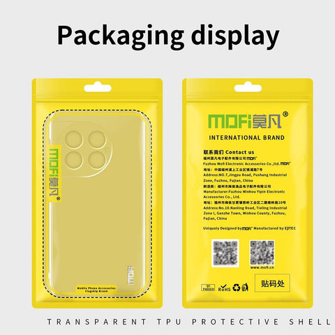 MOFI Transparent Phone Case for OnePlus Ace 2 Pro 5G , Soft TPU Protective Mobile Phone Cover