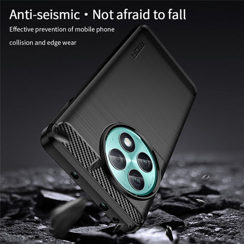 MOFI JK TPU Series-1 for OnePlus Ace 2 Pro 5G Anti-scratch Carbon Fiber Texture Brushed Cover TPU Phone Case