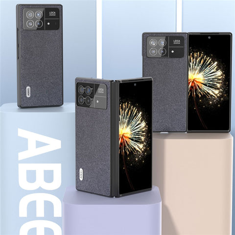 ABEEL For Xiaomi Mix Fold 3 5G Glitter Phone Case PU Leather + PC Shockproof Protective Cover