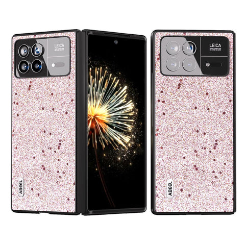 ABEEL For Xiaomi Mix Fold 3 5G Glitter Phone Case PU Leather + PC Shockproof Protective Cover