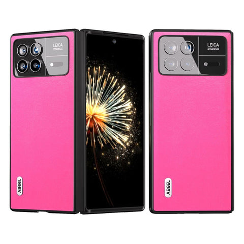 ABEEL For Xiaomi Mix Fold 3 5G Protective Back Cover Textured PU Leather+PC Phone Case