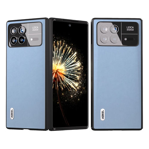 ABEEL For Xiaomi Mix Fold 3 5G Protective Back Cover Textured PU Leather+PC Phone Case