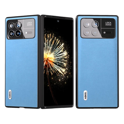 ABEEL For Xiaomi Mix Fold 3 5G Protective Back Cover Textured PU Leather+PC Phone Case