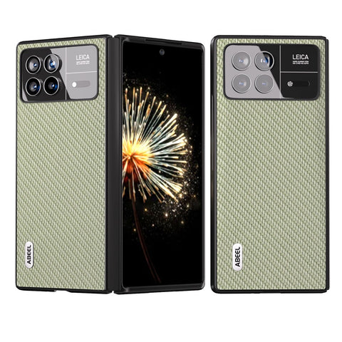 ABEEL For Xiaomi Mix Fold 3 5G Hard PC + PU Protective Case Carbon Fiber Texture Folding Phone Cover