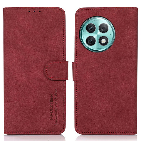 KHAZNEH For OnePlus Ace 2 Pro 5G Textured Wallet Stand Cover Magnetic Closure PU Leather Smartphone Case