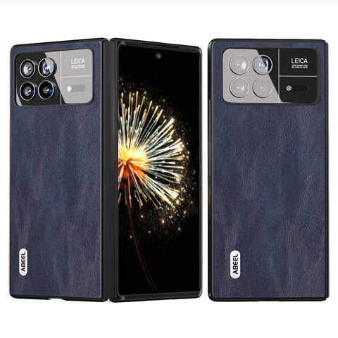 ABEEL For Xiaomi Mix Fold 3 5G PU Leather Coated PC Anti-Drop Case Cowhide Texture Shockproof Phone Cover