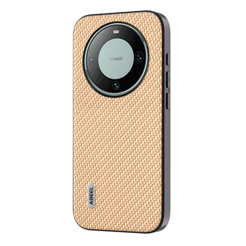 ABEEL For Huawei Mate 60 Pro Carbon Fiber Texture Phone Case PU Leather+PC+TPU Phone Cover