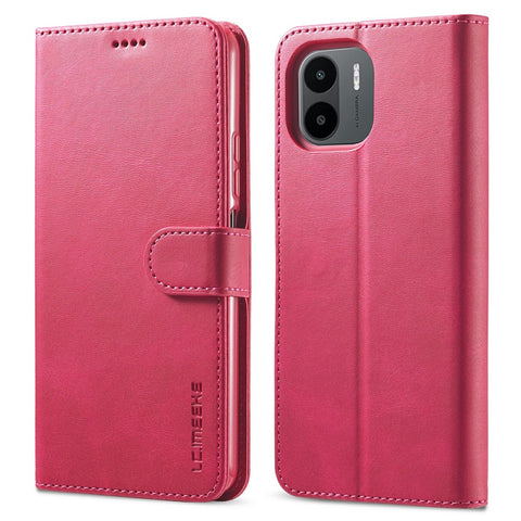 LC.IMEEKE For Xiaomi Redmi A1 4G / A2 4G Wallet Phone Case Calf Texture Stand Leather Phone Cover