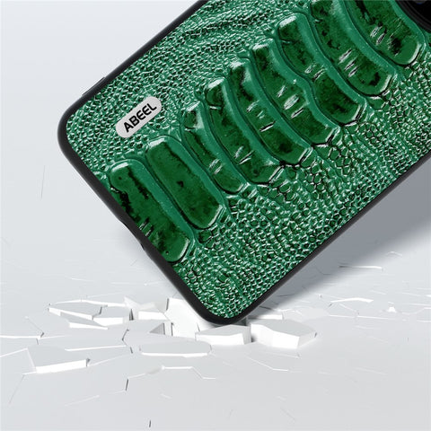 ABEEL For Huawei Mate 60 Pro Crocodile Texture Phone Cover Genuine Cow Leather+PC+TPU Phone Case