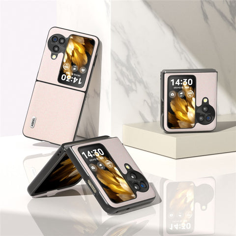 ABEEL For Oppo Find N3 Flip 5G Slim Fit Phone Case Glitter PU Leather + PC Protective Cover