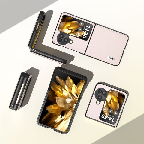 ABEEL For Oppo Find N3 Flip 5G Slim Fit Phone Case Glitter PU Leather + PC Protective Cover