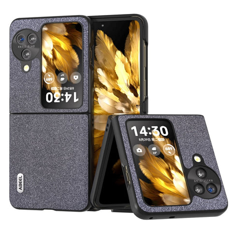ABEEL For Oppo Find N3 Flip 5G Slim Fit Phone Case Glitter PU Leather + PC Protective Cover