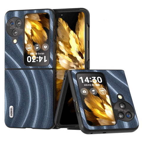 ABEEL Milky Way Series Phone Case for Oppo Find N3 Flip 5G , PU Leather Coated PC Anti-Scratch Protective Cover