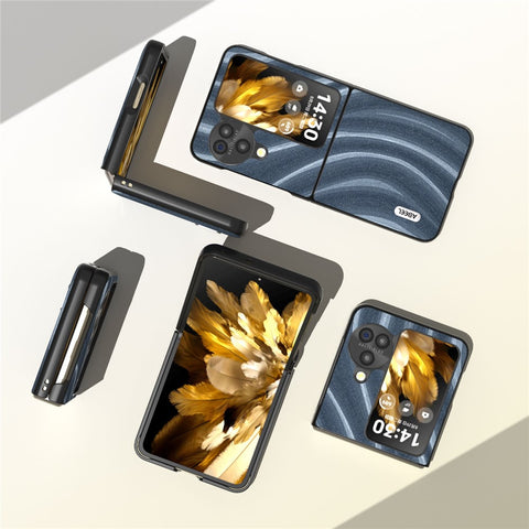 ABEEL Milky Way Series Phone Case for Oppo Find N3 Flip 5G , PU Leather Coated PC Anti-Scratch Protective Cover