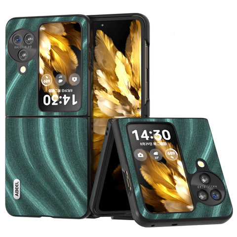 ABEEL Milky Way Series Phone Case for Oppo Find N3 Flip 5G , PU Leather Coated PC Anti-Scratch Protective Cover