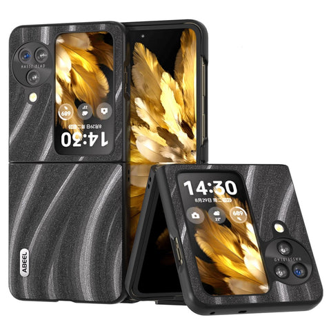 ABEEL Milky Way Series Phone Case for Oppo Find N3 Flip 5G , PU Leather Coated PC Anti-Scratch Protective Cover