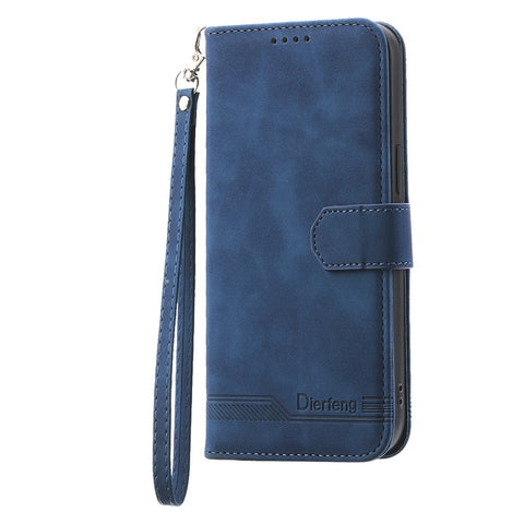 DIERFENG DF-03 PU Leather Stand Case for Huawei Mate 60 Pro , Lines Imprinted Phone Cover Wallet