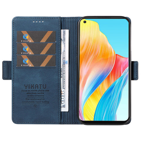 YIKATU YK-005 For Oppo A78 4G PU Leather Wallet Phone Case Skin-touch Stand Flip Cover