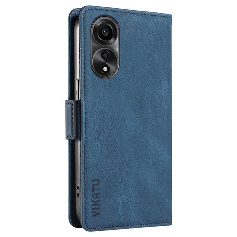 YIKATU YK-005 For Oppo A78 4G PU Leather Wallet Phone Case Skin-touch Stand Flip Cover