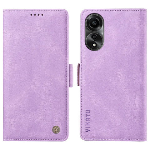 YIKATU YK-005 For Oppo A78 4G PU Leather Wallet Phone Case Skin-touch Stand Flip Cover