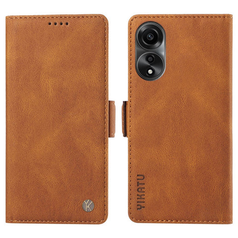 YIKATU YK-005 For Oppo A78 4G PU Leather Wallet Phone Case Skin-touch Stand Flip Cover