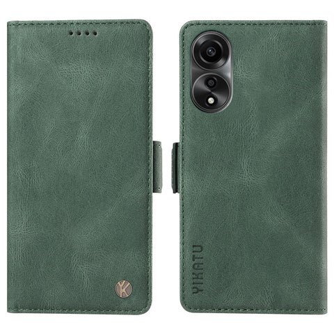 YIKATU YK-005 For Oppo A78 4G PU Leather Wallet Phone Case Skin-touch Stand Flip Cover