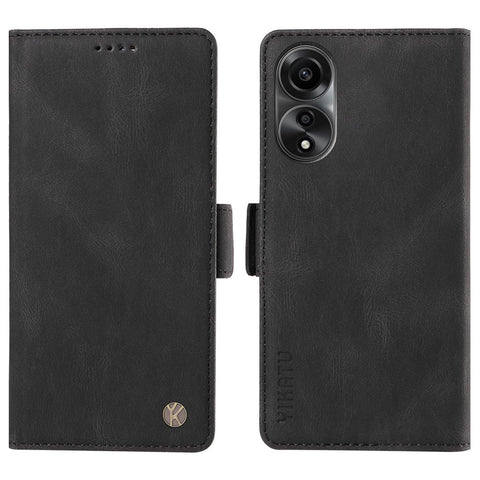 YIKATU YK-005 For Oppo A78 4G PU Leather Wallet Phone Case Skin-touch Stand Flip Cover
