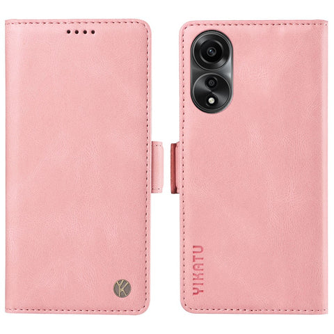 YIKATU YK-005 For Oppo A78 4G PU Leather Wallet Phone Case Skin-touch Stand Flip Cover