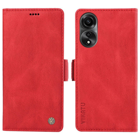 YIKATU YK-005 For Oppo A78 4G PU Leather Wallet Phone Case Skin-touch Stand Flip Cover