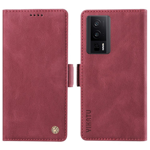 YIKATU YK-005 PU Leather Case for Xiaomi Redmi K60 5G / K60 Pro 5G / Poco F5 Pro 5G , Skin-touch Wallet Stand Phone Cover