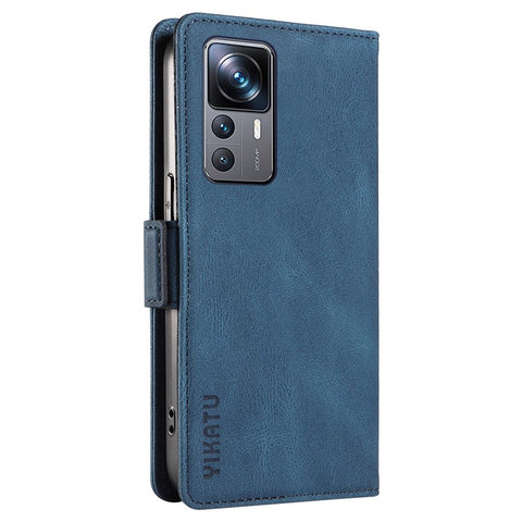 YIKATU YK-005 Wallet Phone Case for Xiaomi 12T 5G / 12T Pro 5G / Redmi K50 Ultra , Skin-touch PU Leather Stand Cover