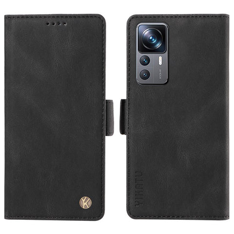 YIKATU YK-005 Wallet Phone Case for Xiaomi 12T 5G / 12T Pro 5G / Redmi K50 Ultra , Skin-touch PU Leather Stand Cover