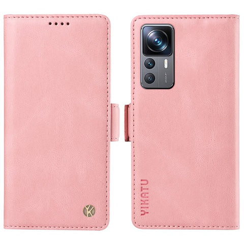 YIKATU YK-005 Wallet Phone Case for Xiaomi 12T 5G / 12T Pro 5G / Redmi K50 Ultra , Skin-touch PU Leather Stand Cover
