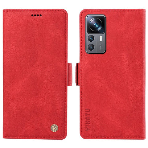 YIKATU YK-005 Wallet Phone Case for Xiaomi 12T 5G / 12T Pro 5G / Redmi K50 Ultra , Skin-touch PU Leather Stand Cover