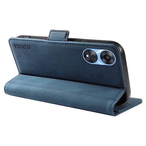 YIKATU YK-005 PU Leather Folio Cover for Oppo A58 5G / A78 5G , Skin-touch Wallet Stand Phone Case