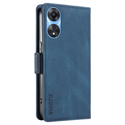 YIKATU YK-005 PU Leather Folio Cover for Oppo A58 5G / A78 5G , Skin-touch Wallet Stand Phone Case