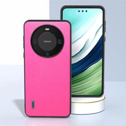 ABEEL For Huawei Mate 60 Pro Textured Phone Case PU Leather Coated TPU Anti-scratch Phone Cover