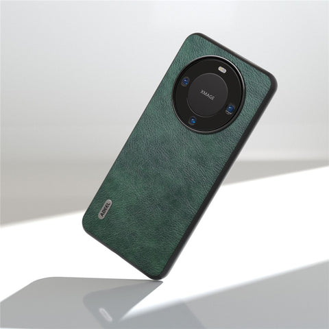 ABEEL For Huawei Mate 60 Pro Cell Phone Case Litchi Texture PU Leather Coated PC Cover Phone Shell