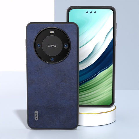 ABEEL For Huawei Mate 60 Pro Slim-Fit Cowhide Texture Cover PU Leather+TPU+PC Phone Case
