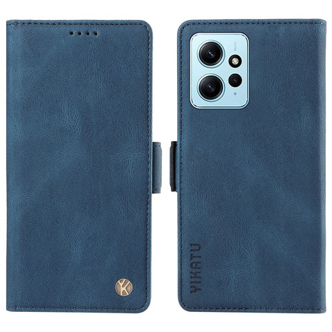 YIKATU YK-005 For Xiaomi Redmi Note 12 4G Skin-touch Phone Case Cover PU Leather Wallet Stand Shell