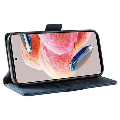 YIKATU YK-005 For Xiaomi Redmi Note 12 4G Skin-touch Phone Case Cover PU Leather Wallet Stand Shell