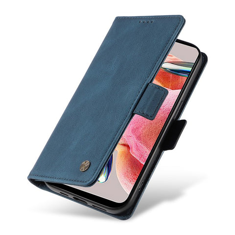 YIKATU YK-005 For Xiaomi Redmi Note 12 4G Skin-touch Phone Case Cover PU Leather Wallet Stand Shell