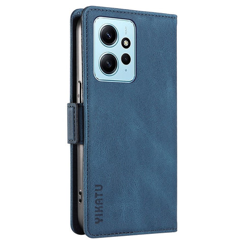 YIKATU YK-005 For Xiaomi Redmi Note 12 4G Skin-touch Phone Case Cover PU Leather Wallet Stand Shell