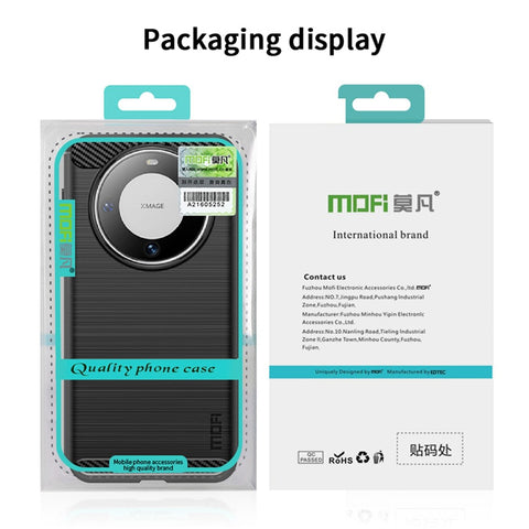 MOFI JK TPU Series-1 for Huawei Mate 60 Pro TPU Case Brushed Carbon Fiber Texture Phone Cover