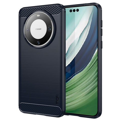 MOFI JK TPU Series-1 for Huawei Mate 60 Pro TPU Case Brushed Carbon Fiber Texture Phone Cover