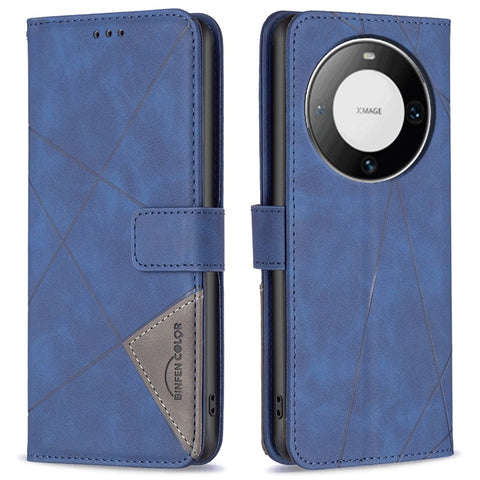 BINFEN COLOR For Huawei Mate 60 Pro / Mate 60 Pro+ Phone Cases Wallet Stand Geometry Imprint Leather Cover