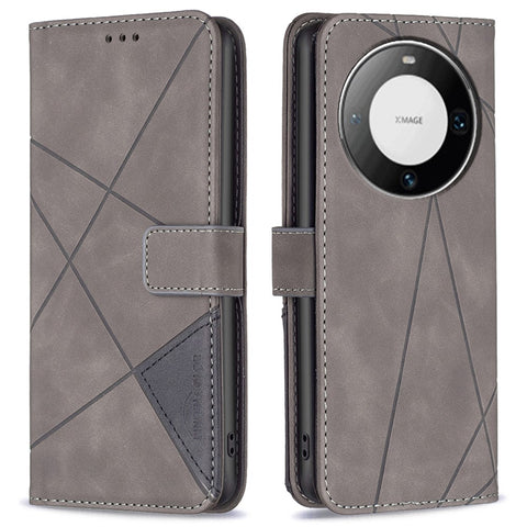 BINFEN COLOR For Huawei Mate 60 Pro / Mate 60 Pro+ Phone Cases Wallet Stand Geometry Imprint Leather Cover