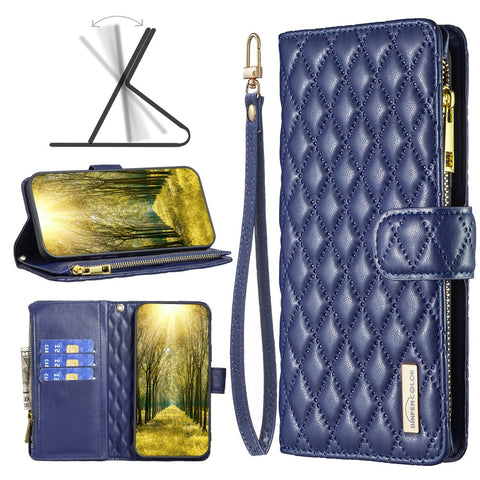 BINFEN COLOR BF Style-15 For Huawei Mate 60 Pro / Mate 60 Pro+ Zipper Pocket Leather Phone Case Wallet Stand Cover