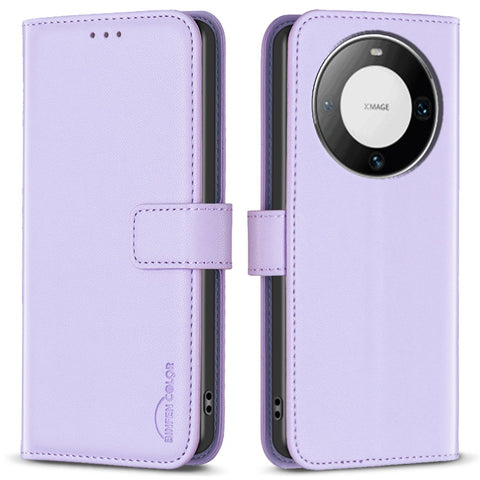 BINFEN COLOR BF17 for Huawei Mate 60 Pro /  Mate 60 Pro+ Stand Phone Case PU Leather Wallet Cover