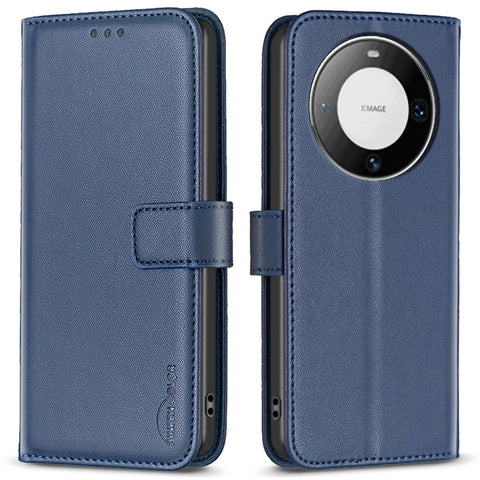 BINFEN COLOR BF17 for Huawei Mate 60 Pro /  Mate 60 Pro+ Stand Phone Case PU Leather Wallet Cover